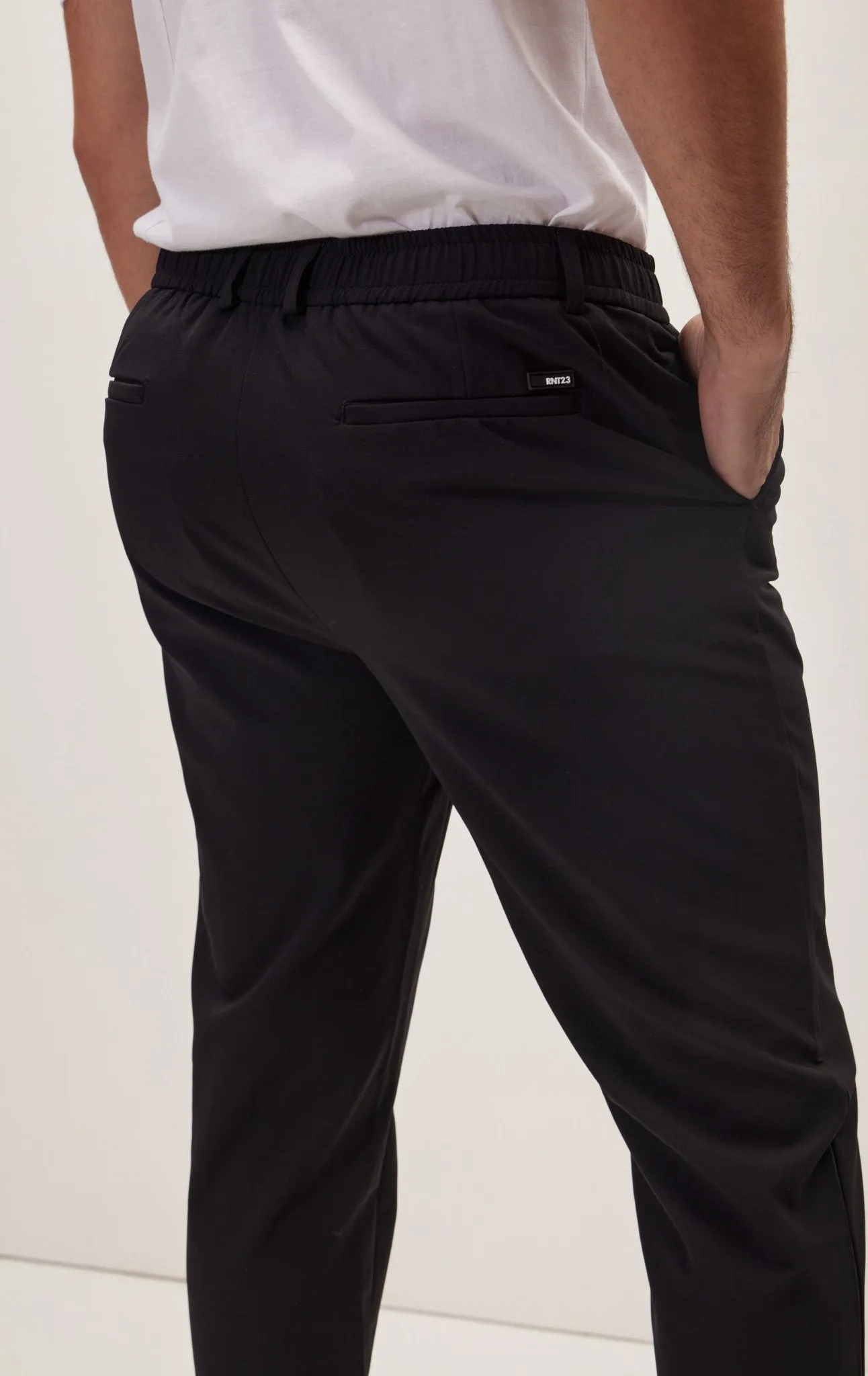 Wrinkle Free Tapered Travel Pants - Black