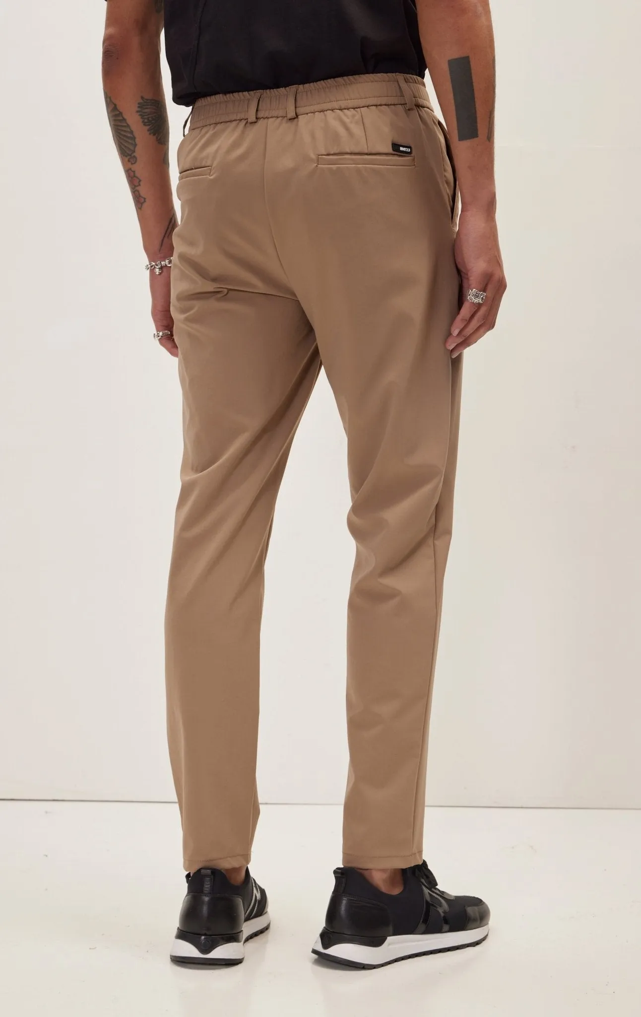 Wrinkle Free Tapered Travel Pants - Camel