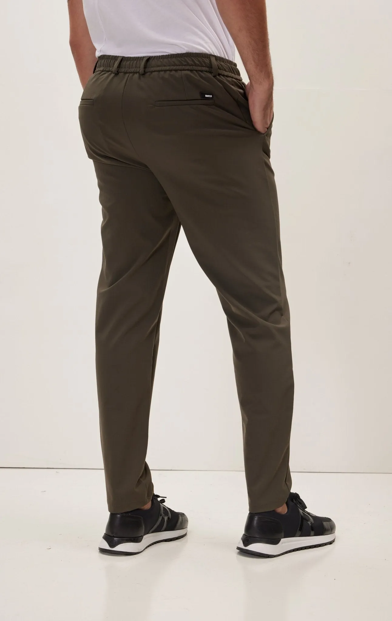 Wrinkle Free Tapered Travel Pants - Khaki