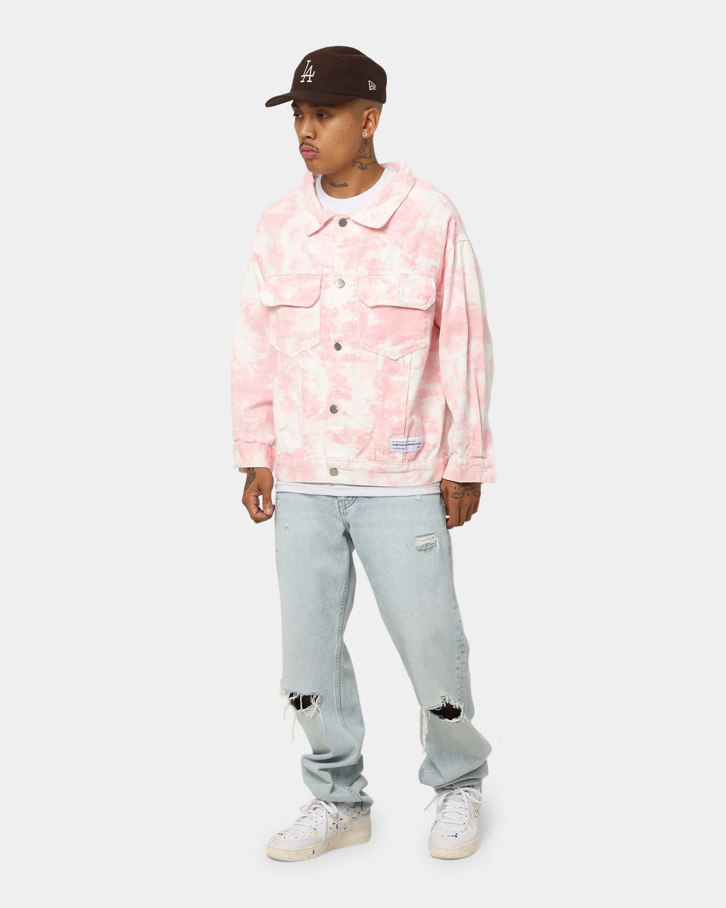 XXIII Tampico Tie Dye Denim Jacket Pink