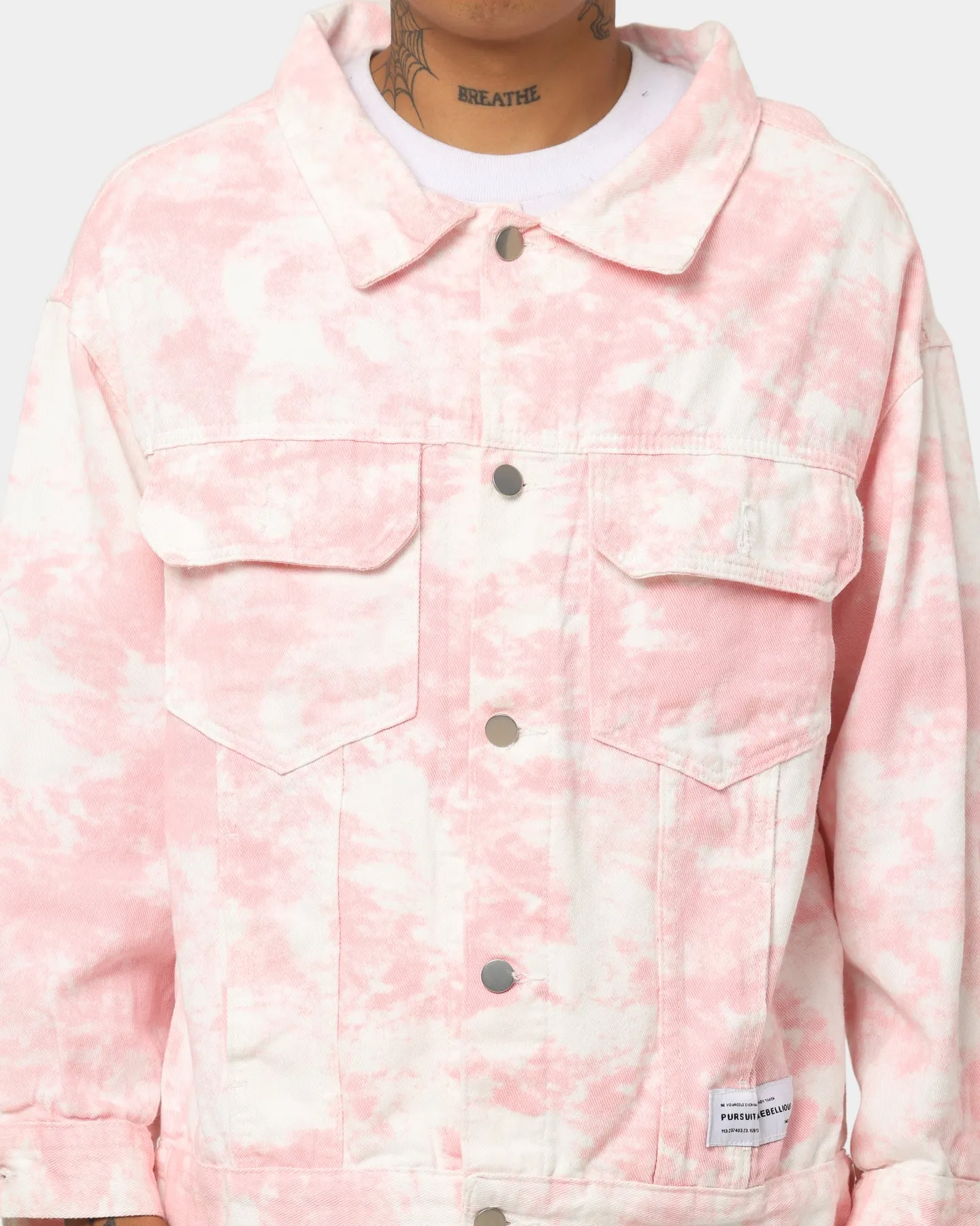 XXIII Tampico Tie Dye Denim Jacket Pink